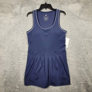 Yogalicious Nudetech Set & Swing Tennis Dress XL Blue White NWT‎